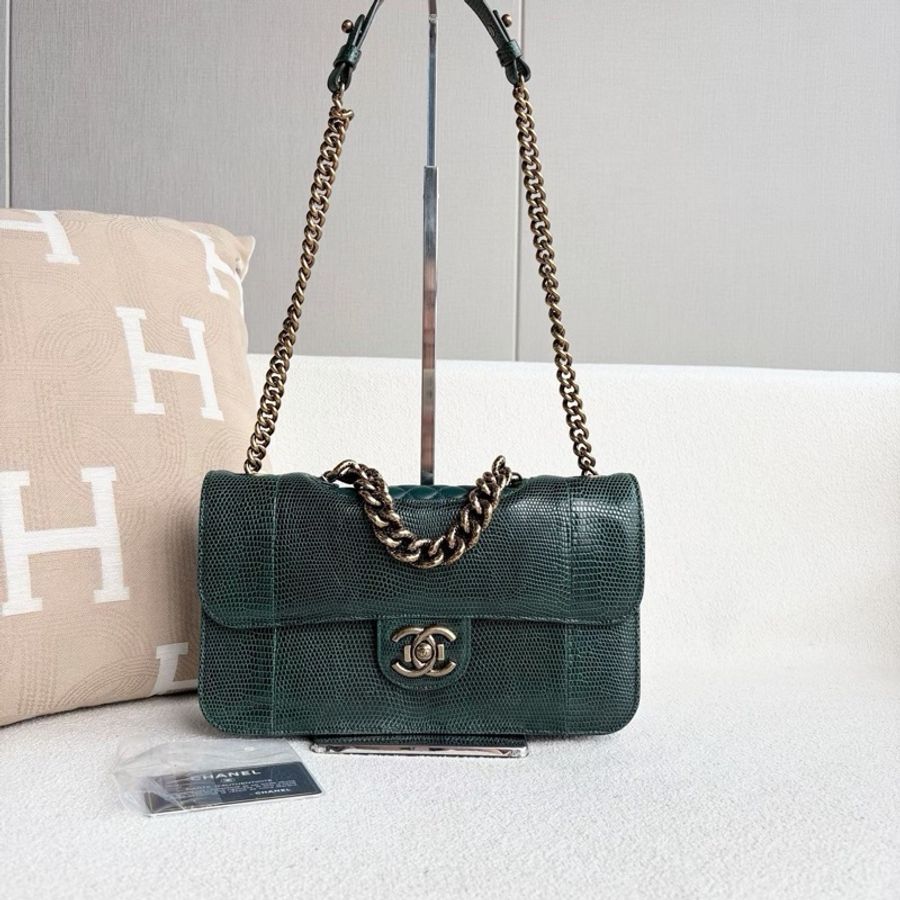 💚 CHANEL 孟買系列蜥蜴皮鏈條包 💚-2