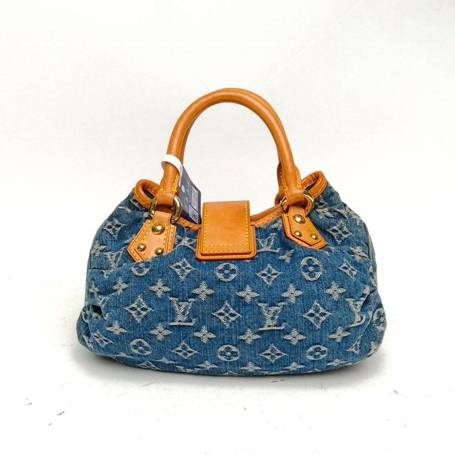 LOUIS VUITTON 中古丹寧元寶包牛仔藍2005肩背包-2