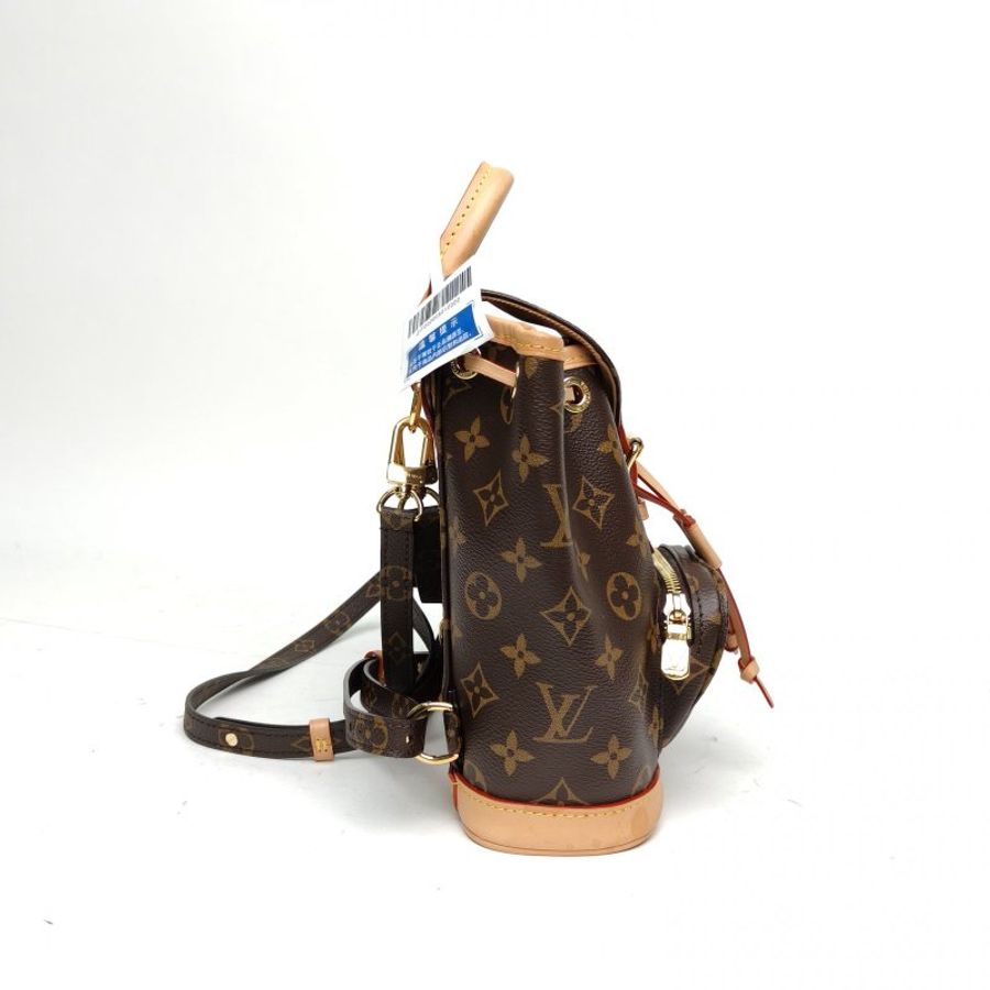 LOUIS VUITTON Montsouris雙肩包mini24老花PVC晶片肩背包-3