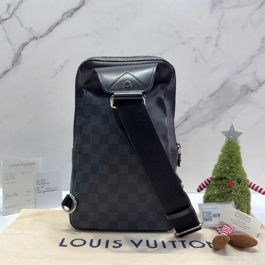 LV Avenue棋盤格單肩斜背包-1