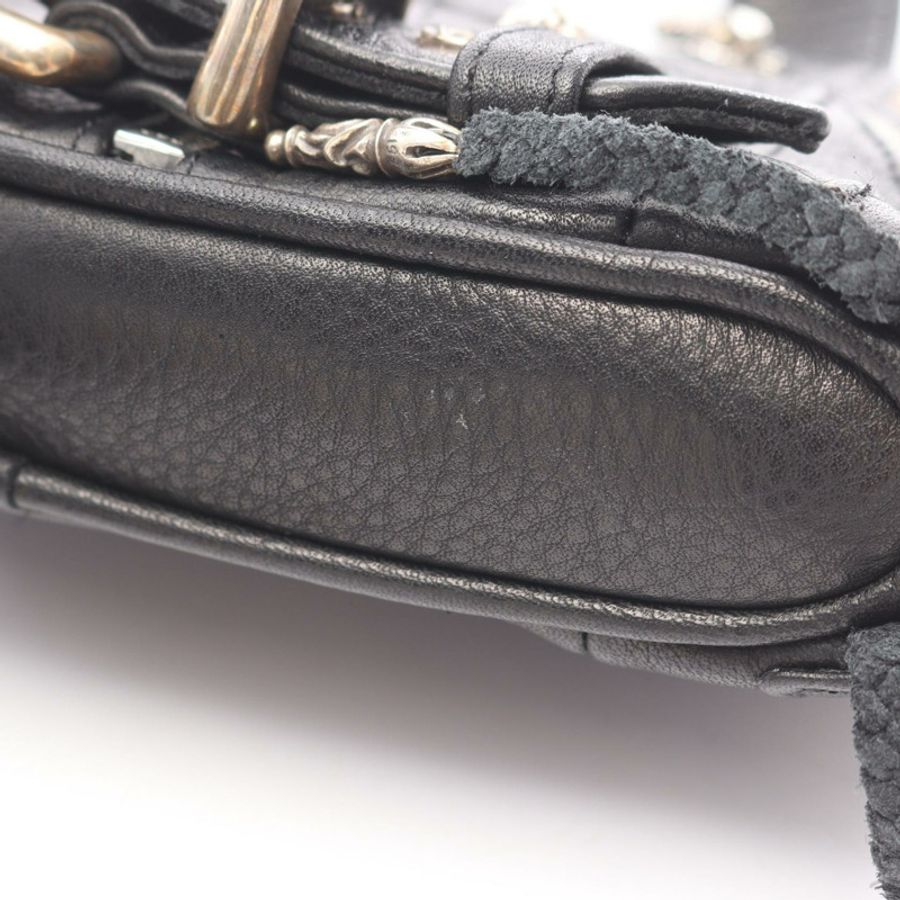 Chrome Hearts JJDean 迷你手提包,黑色皮革,SHW 五金,二手女款-4