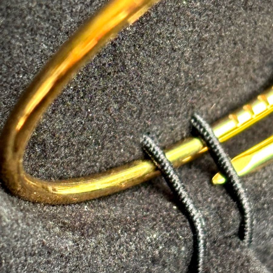 ::Cartier:: 卡地亞 Juste un Clou 系列18K 黃金釘子手環 18號 手鐲-10