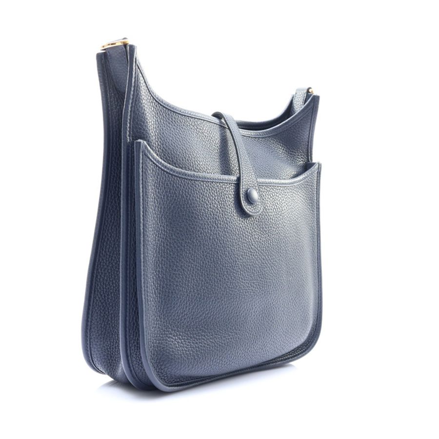 午夜藍 Clemence 牛皮 Evelyne 29 肩背包 D刻【HERMES 愛馬仕】 H056277CC-1