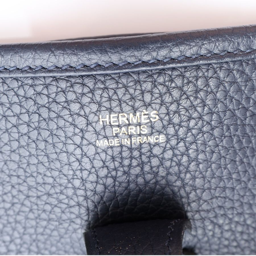 午夜藍 Clemence 牛皮 Evelyne 29 肩背包 D刻【HERMES 愛馬仕】 H056277CC-3