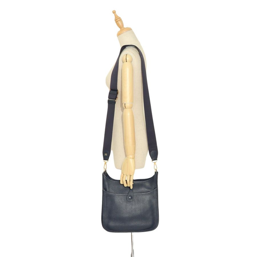 午夜藍 Clemence 牛皮 Evelyne 29 肩背包 D刻【HERMES 愛馬仕】 H056277CC-5