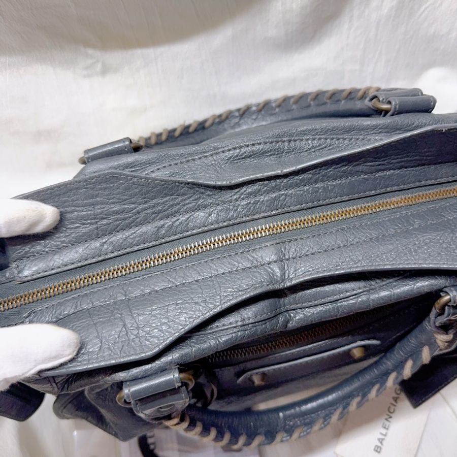 Balenciaga迷霧藍小羊皮機車包 巴黎世家包 巴黎世家機車包-3