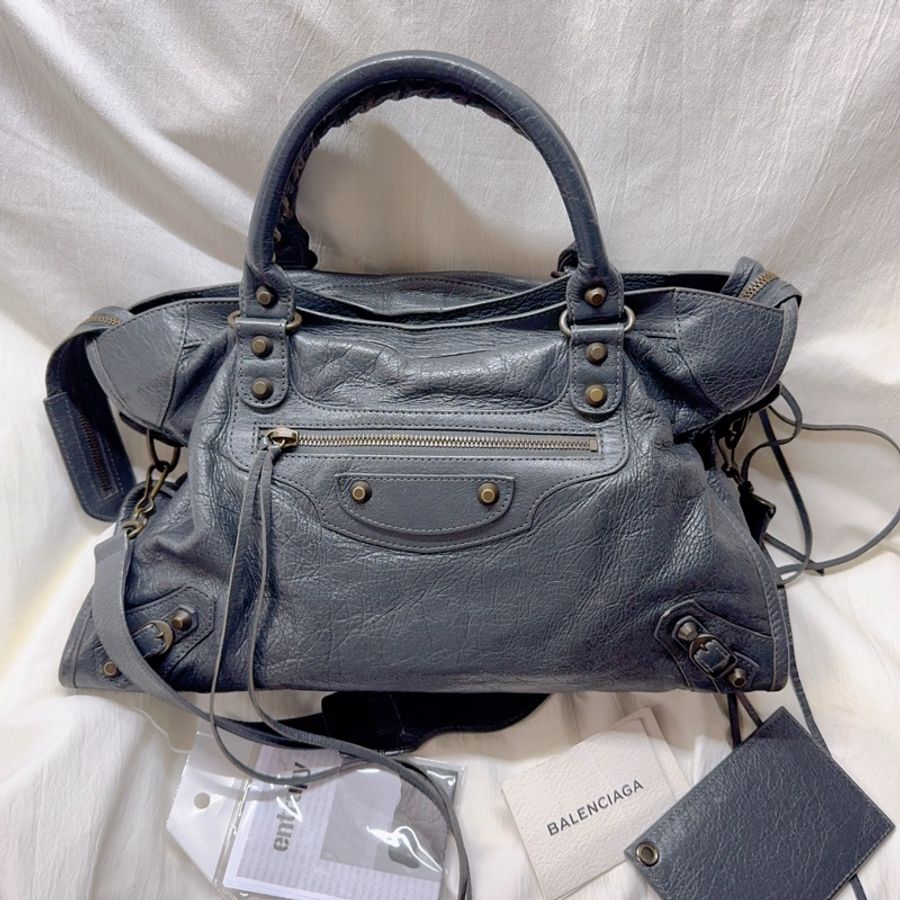 Balenciaga迷霧藍小羊皮機車包 巴黎世家包 巴黎世家機車包-5