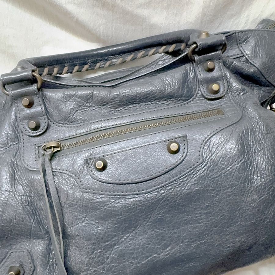 Balenciaga迷霧藍小羊皮機車包 巴黎世家包 巴黎世家機車包-22