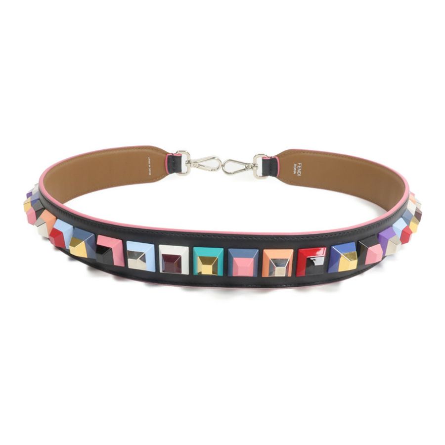 FENDI 牛皮皮革Studded Strap You肩帶-2