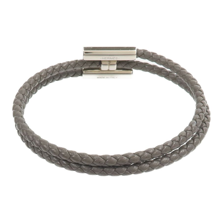 HERMES Swift皮革Tournis Tresse Bracelet手帶-2