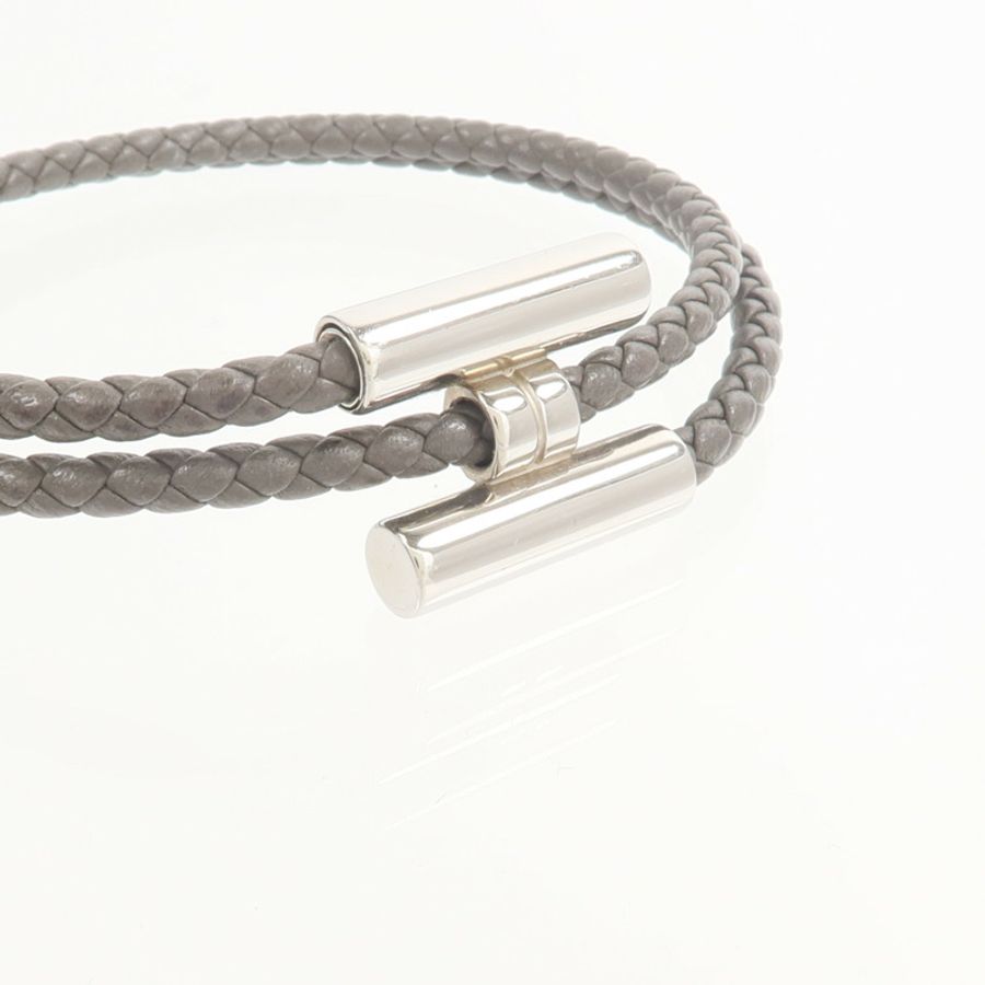 HERMES Swift皮革Tournis Tresse Bracelet手帶-4