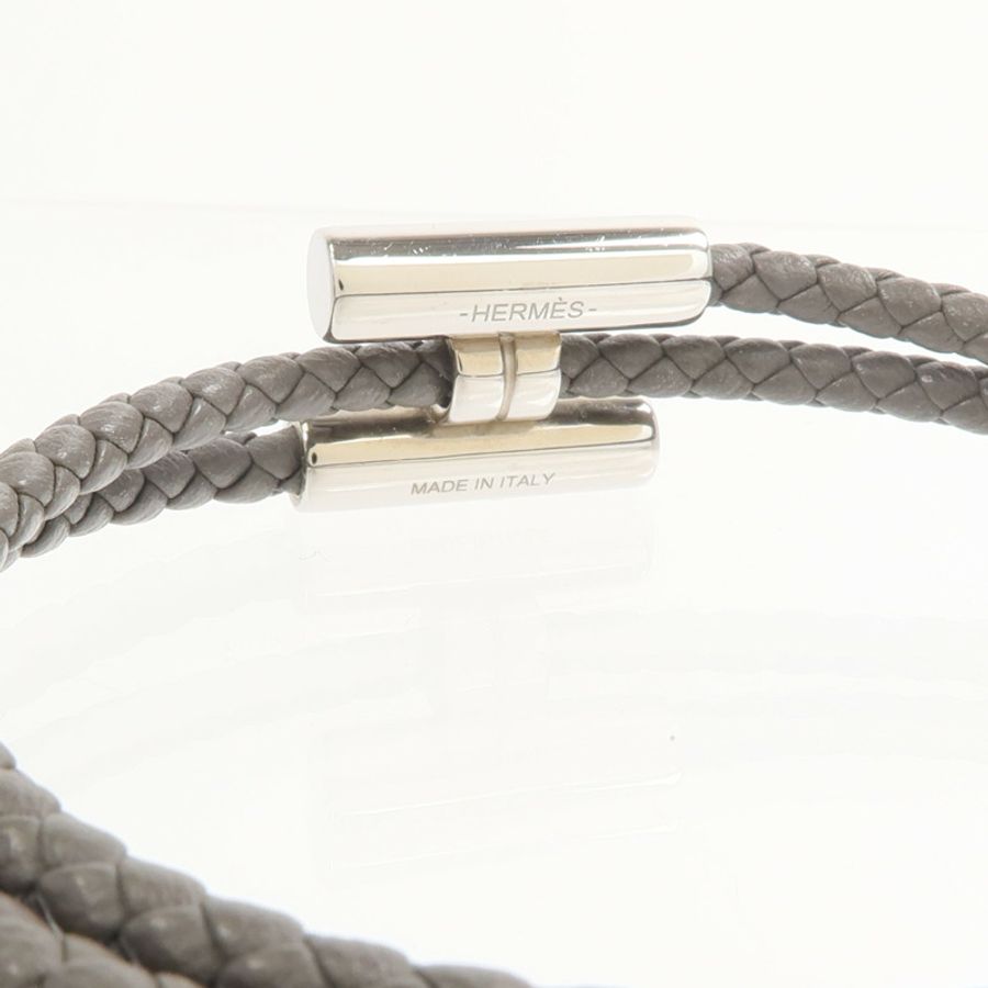 HERMES Swift皮革Tournis Tresse Bracelet手帶-5