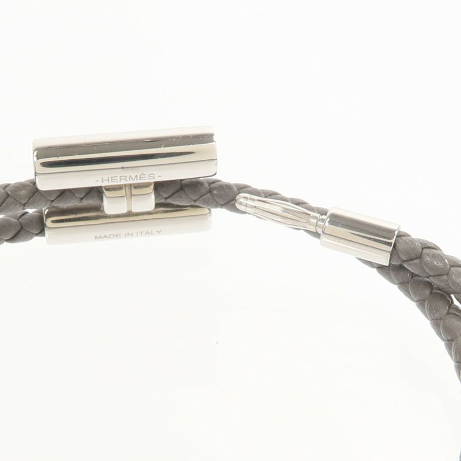 HERMES Swift皮革Tournis Tresse Bracelet手帶-6