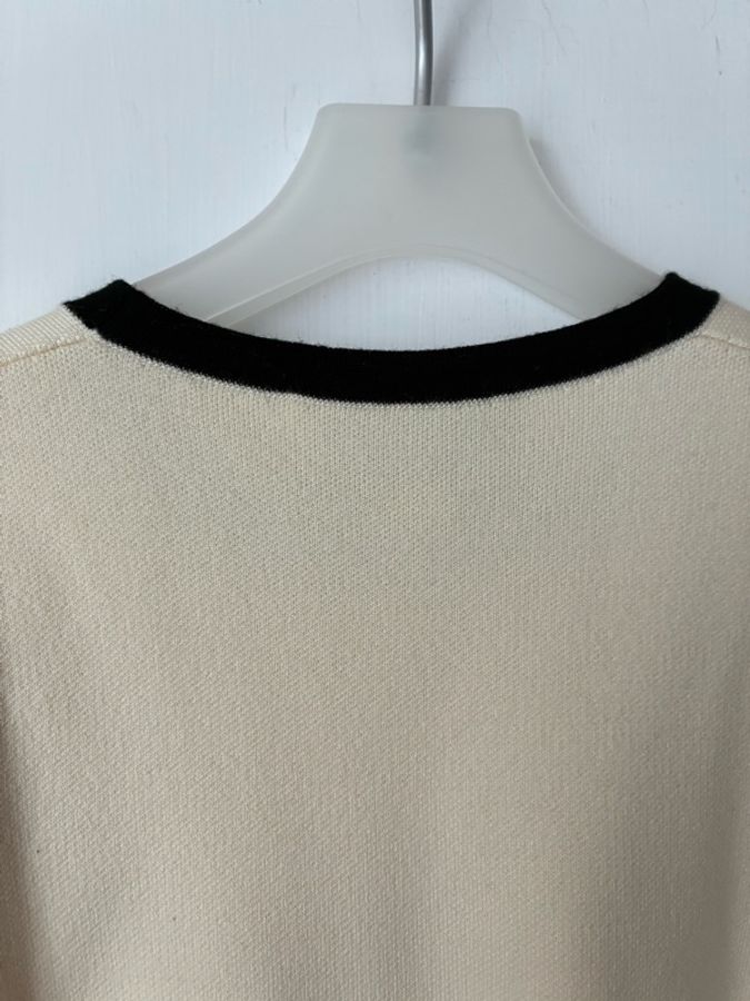 Gucci 米白黑小logo刺繡上衣💕L號-11