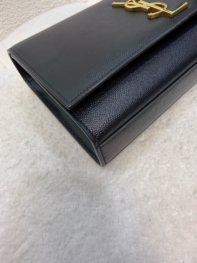 YSL 黑金粒面Kate中型鏈條側背包-13