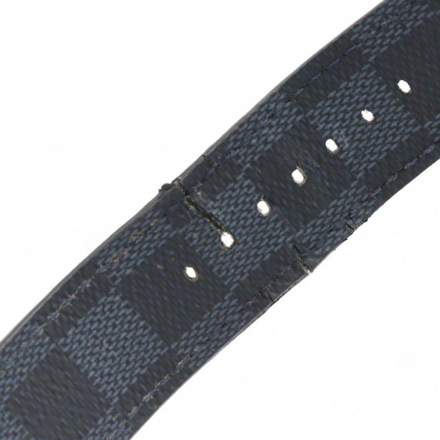 路易威登 Tambour Damier Graphite QA073 SS 石英手錶-3