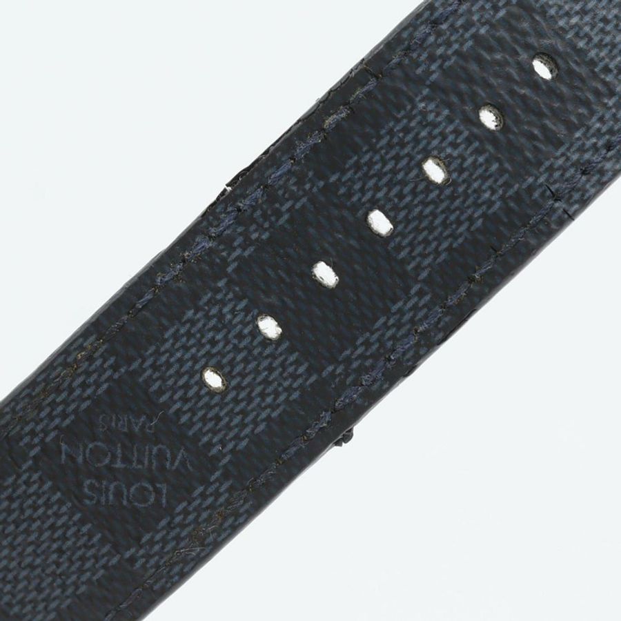 路易威登 Tambour Damier Graphite QA073 SS 石英手錶-4