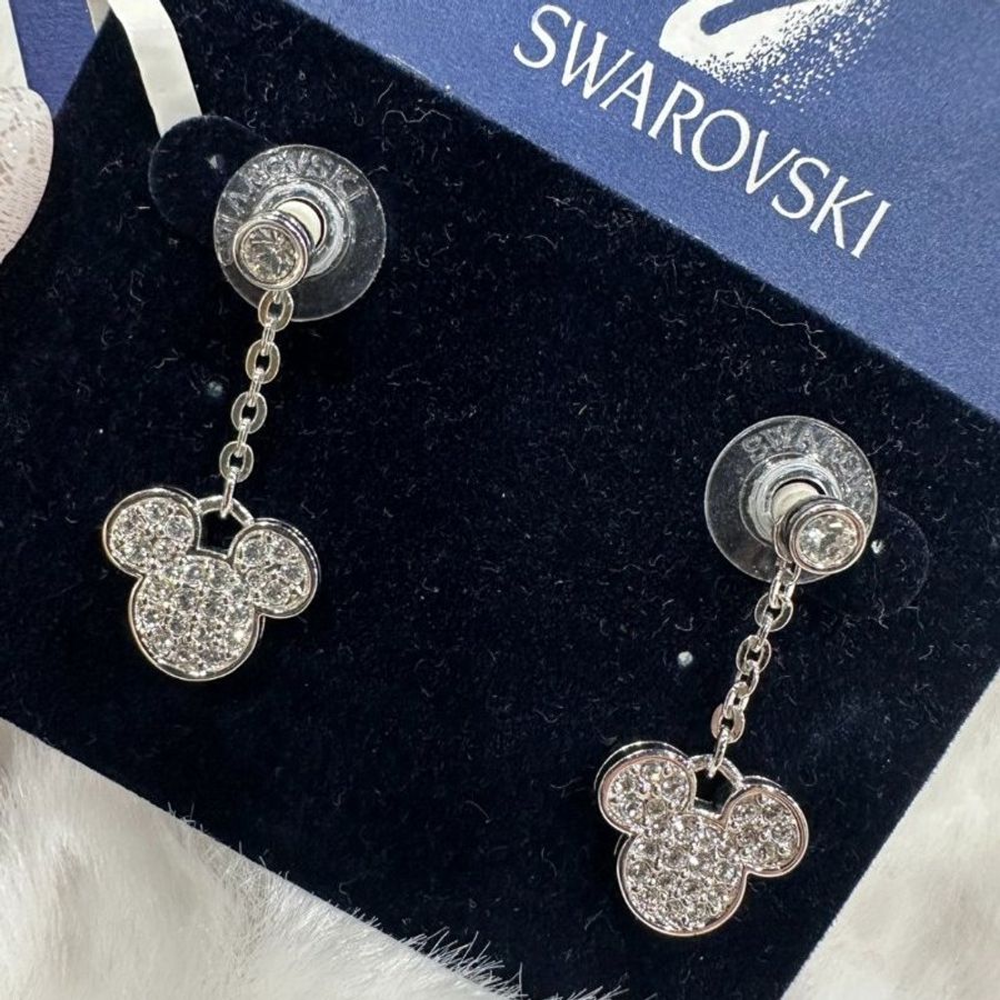 Disney x SWAROVSKI 施華洛世奇 天鵝 迪士尼米奇耳環-2