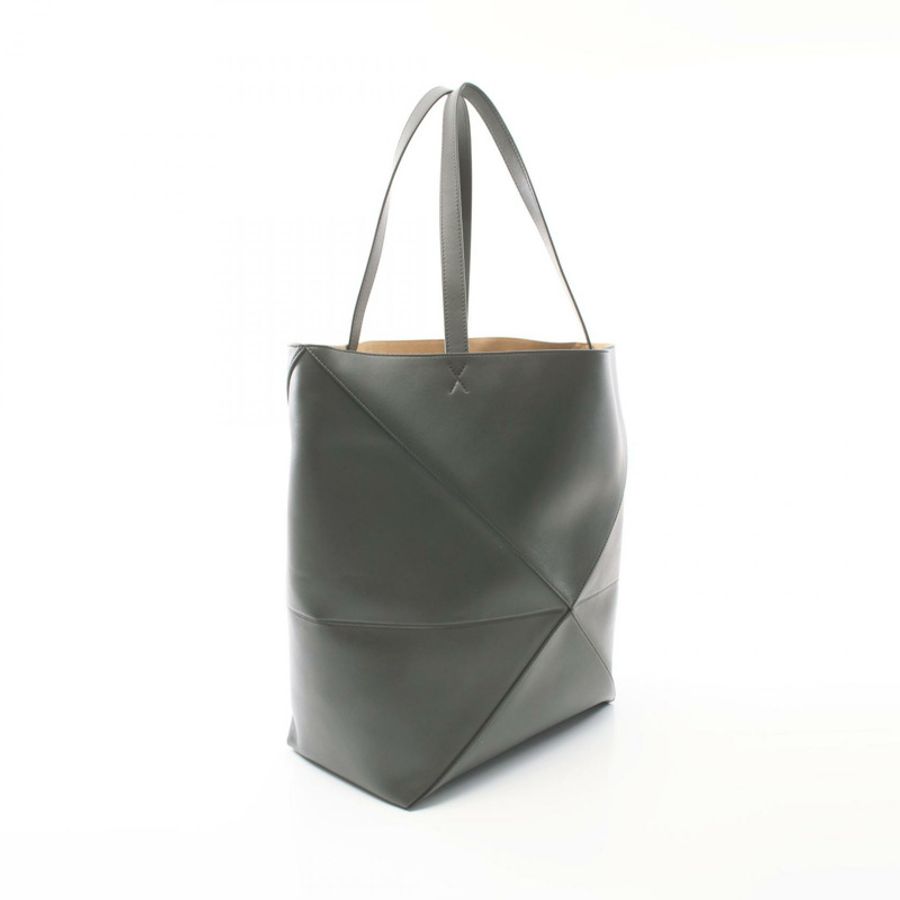 LOEWE Puzzle Fold 托特肩背包 B933Q18X011220 皮革 灰色 全新 男女通用-1
