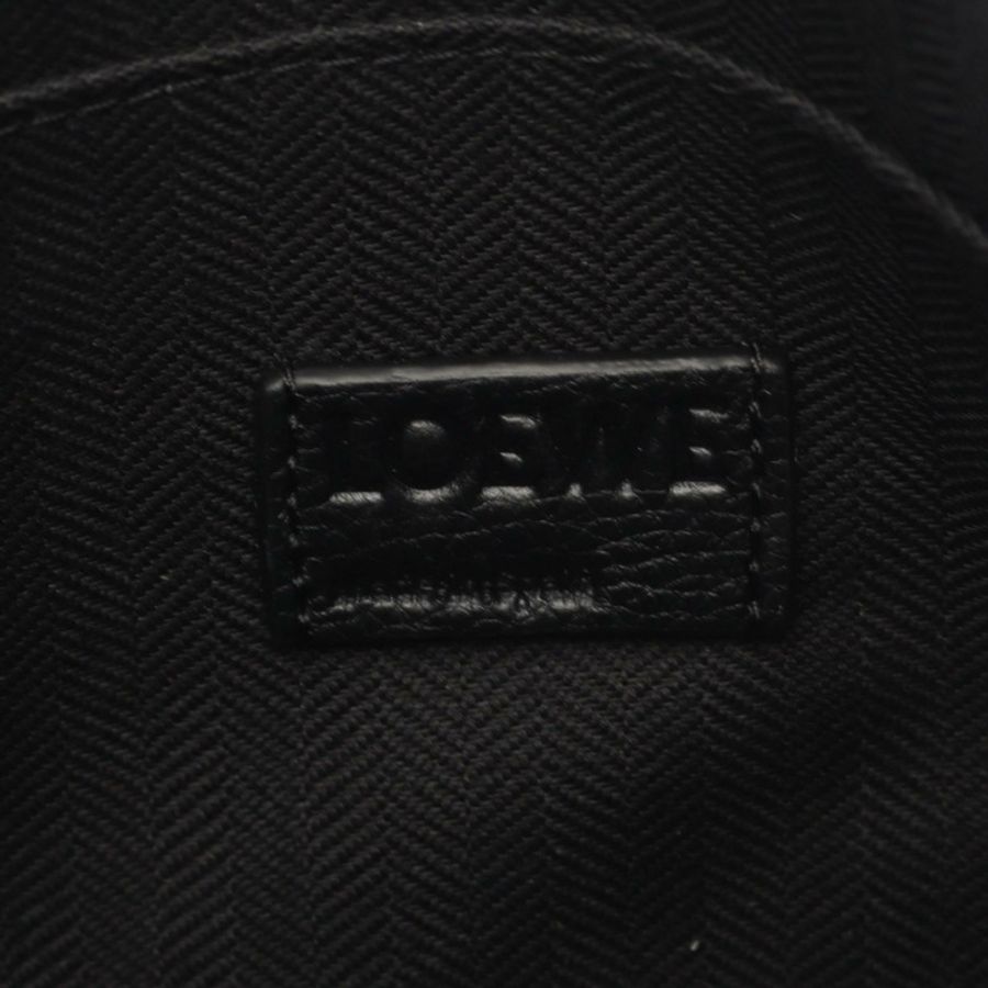 LOEWE 環形單肩斜背包 BB22CMDX011100 黑色皮革 全新 男士-3