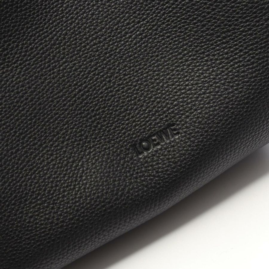 LOEWE 環形單肩斜背包 BB22CMDX011100 黑色皮革 全新 男士-4