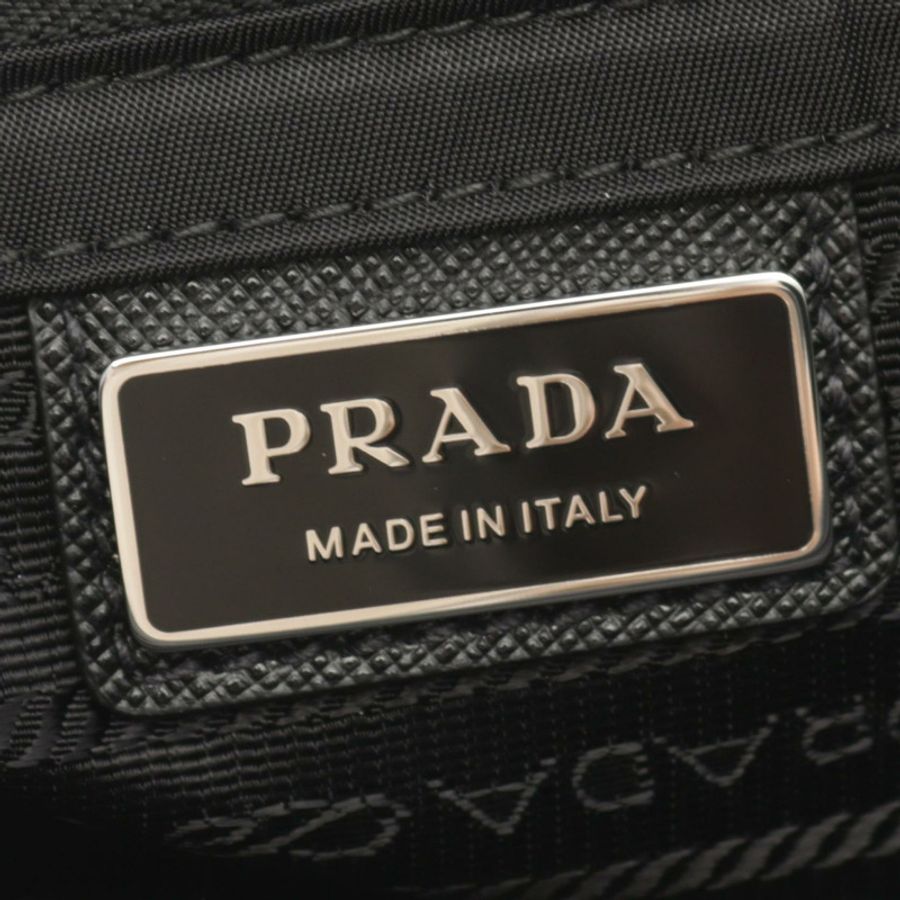 PRADA RE-NYLON TESSUTO+SAFFIANO 肩斜背包 2VD0342DMHF0002 黑色 全新-3