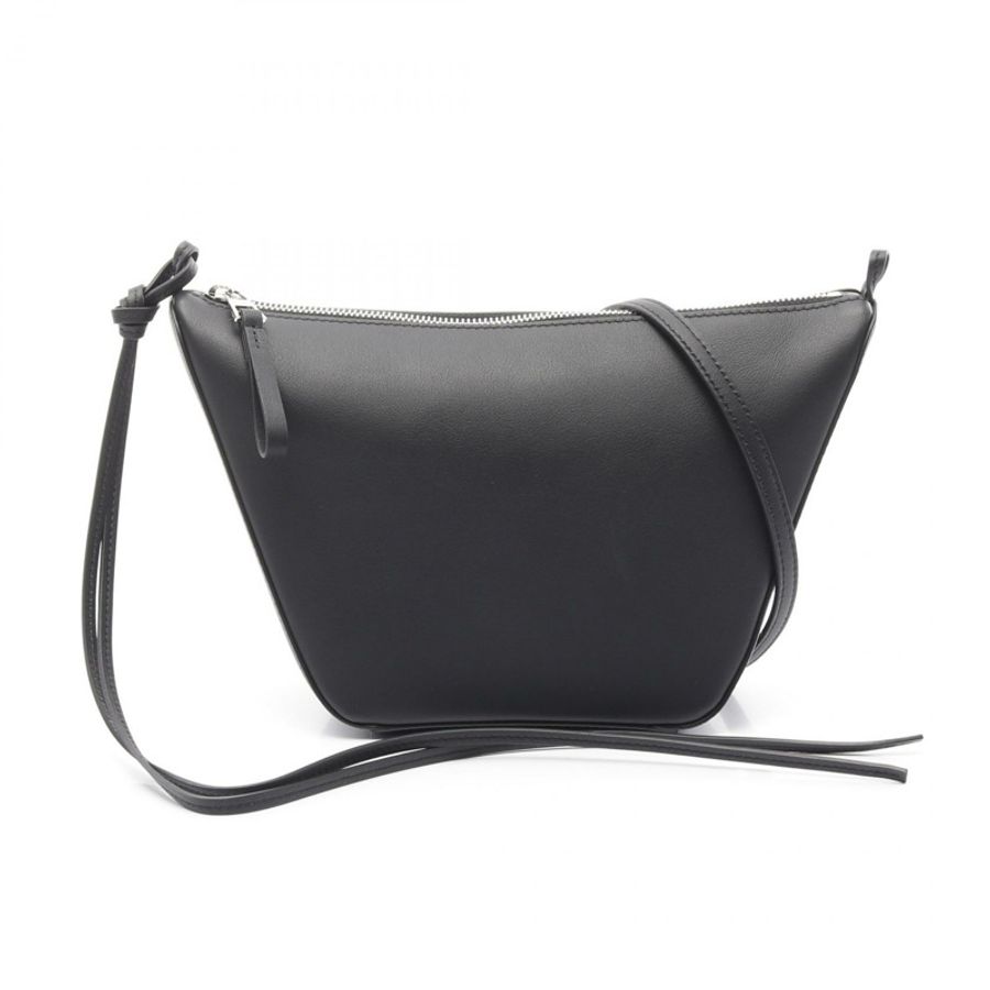LOEWE HAMMOCK HOBO MINI 迷你肩背包 A538G13X011100 黑色皮革 全新 女士-0