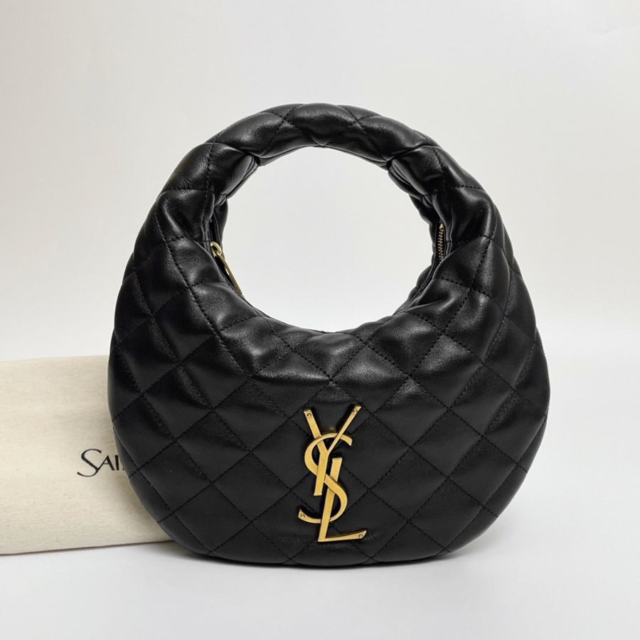 YSL聖羅蘭 icarino黑金手提包 羊皮材質 月牙形-0