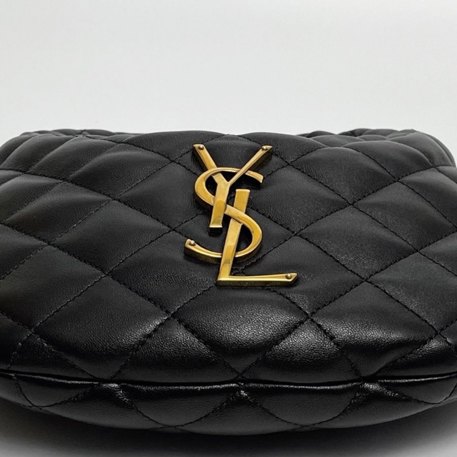 YSL聖羅蘭 icarino黑金手提包 羊皮材質 月牙形-9