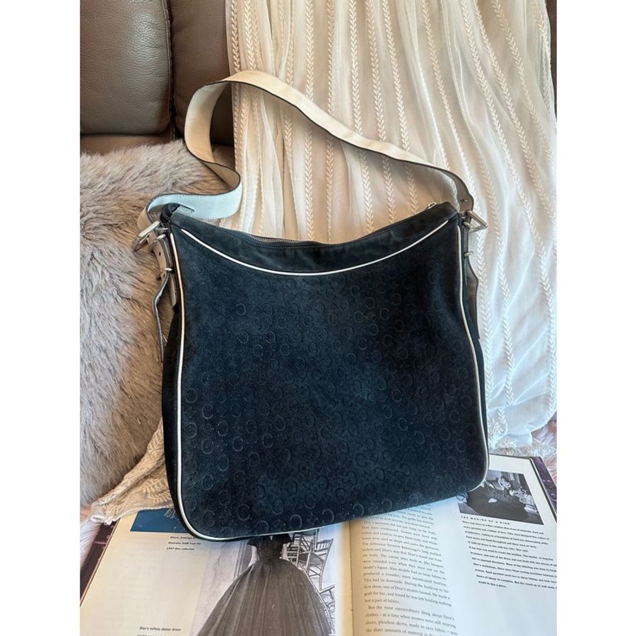 思琳Celine 中古 Vintage 男女合用 古董單肩包 復古 絕版 經典 C Macadam 老花暗紋 郵差包 斜背包 messenger bag crossbody bag-2