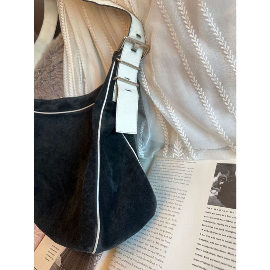 思琳Celine 中古 Vintage 男女合用 古董單肩包 復古 絕版 經典 C Macadam 老花暗紋 郵差包 斜背包 messenger bag crossbody bag-8