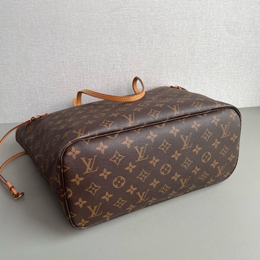 👜LV路易威登|neverfull中號nf購物袋|紅色內里|98新芯片款-5