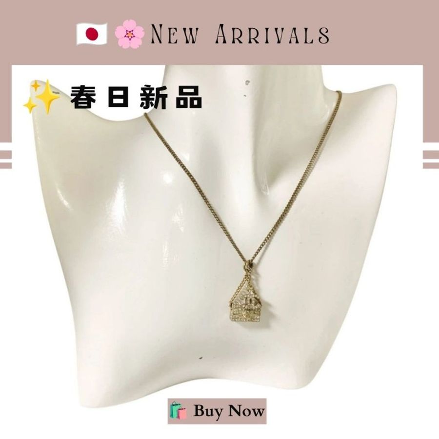 🛍️🎁 26 🔥 6月新品【預訂】 💘 香奈兒 Chanel 金色水鑽頸鏈🔥 香奈兒熱賣款 香奈兒經典款-3