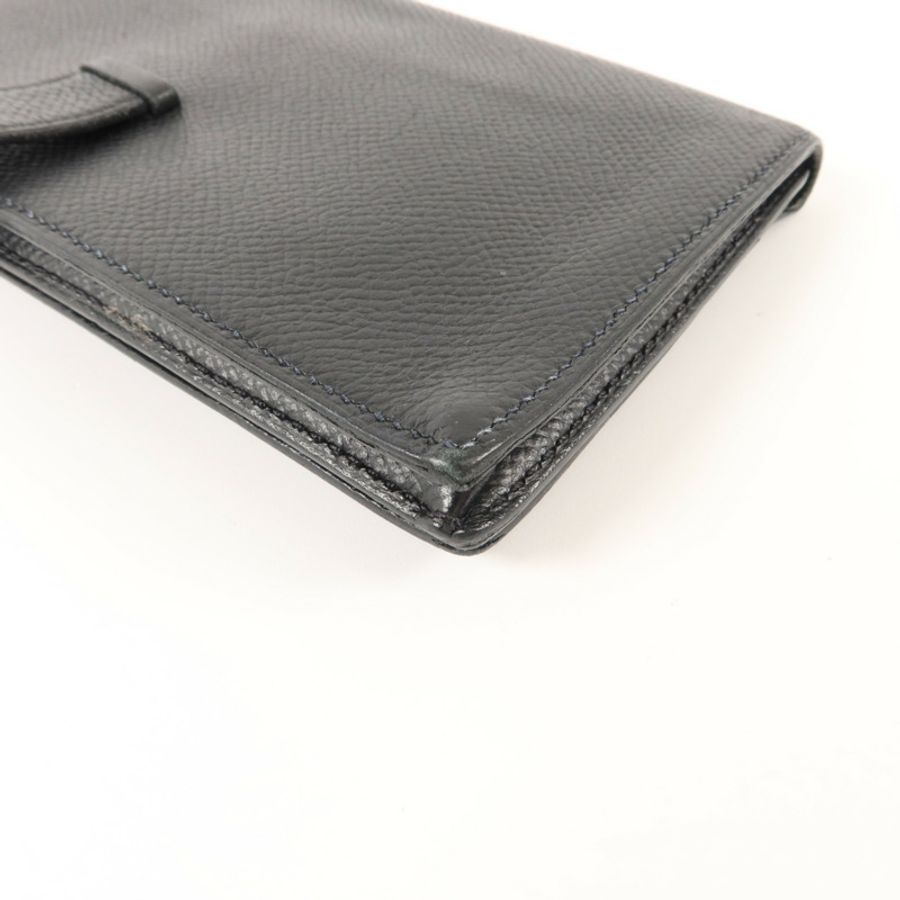 HERMES Epsom皮革Bearn Long Wallet長錢包Noir-11