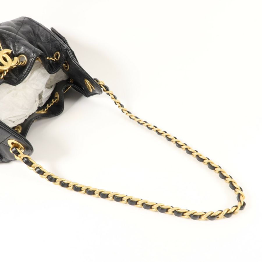 CHANEL 牛皮皮革25 Mini鏈帶肩背袋-7