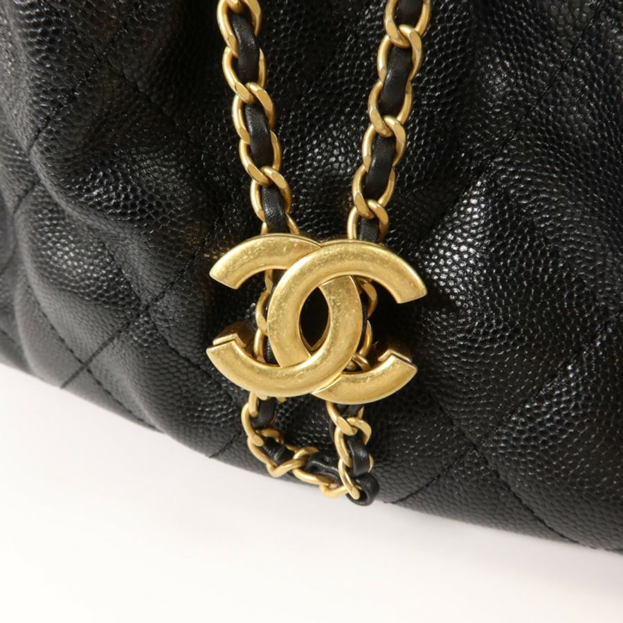 CHANEL 牛皮皮革25 Mini鏈帶肩背袋-10