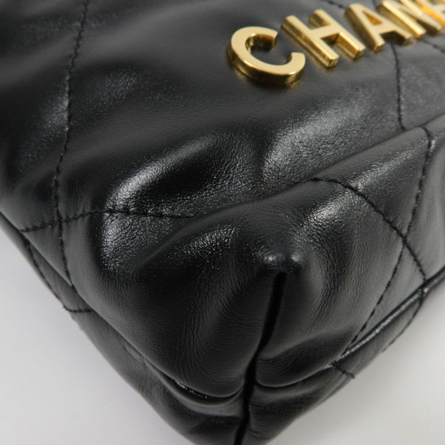 CHANEL 牛皮皮革Chanel 22 Mini鏈帶肩背袋-13