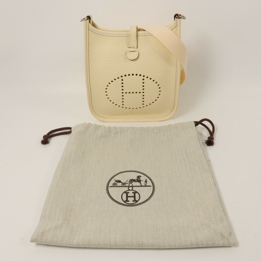 HERMES Clemence皮革Evelyne TPM肩背袋Nata-8