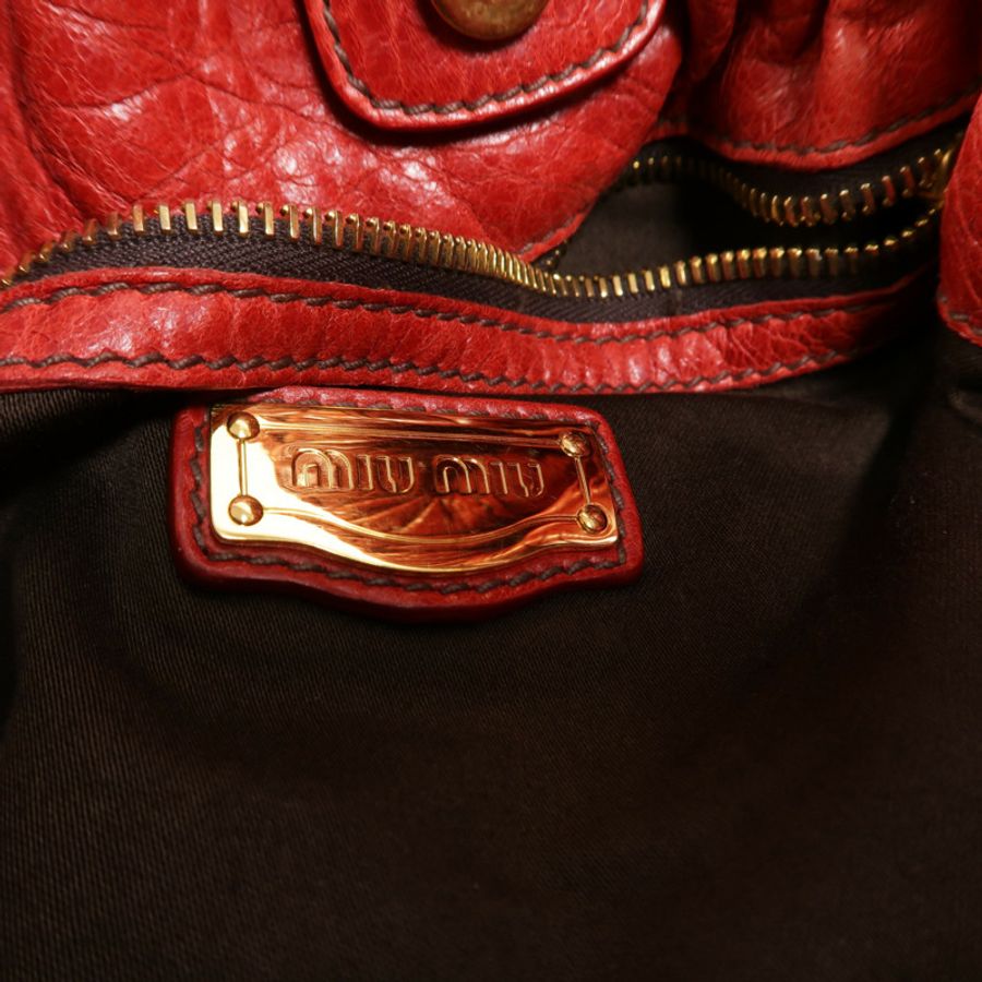 Miu Miu 牛皮皮革2 Way Shoulder手挽肩背兩用袋-5
