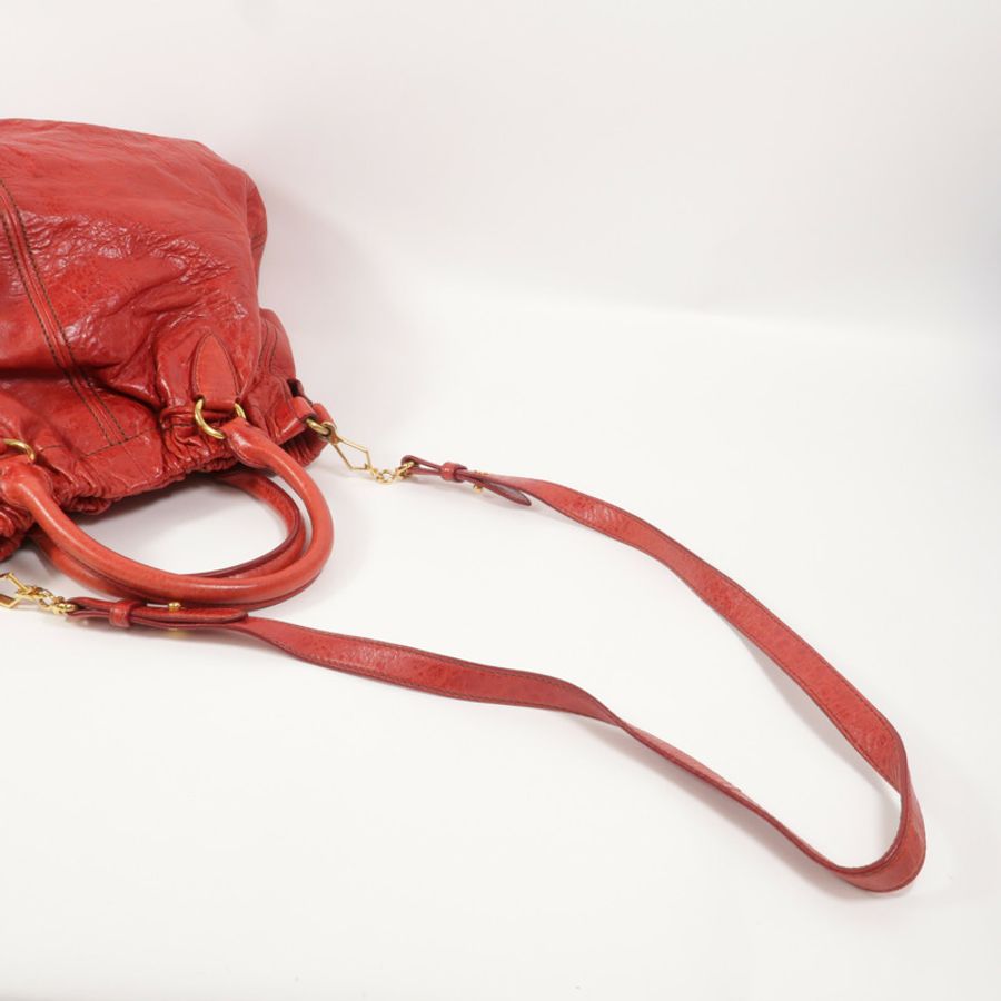 Miu Miu 牛皮皮革2 Way Shoulder手挽肩背兩用袋-7