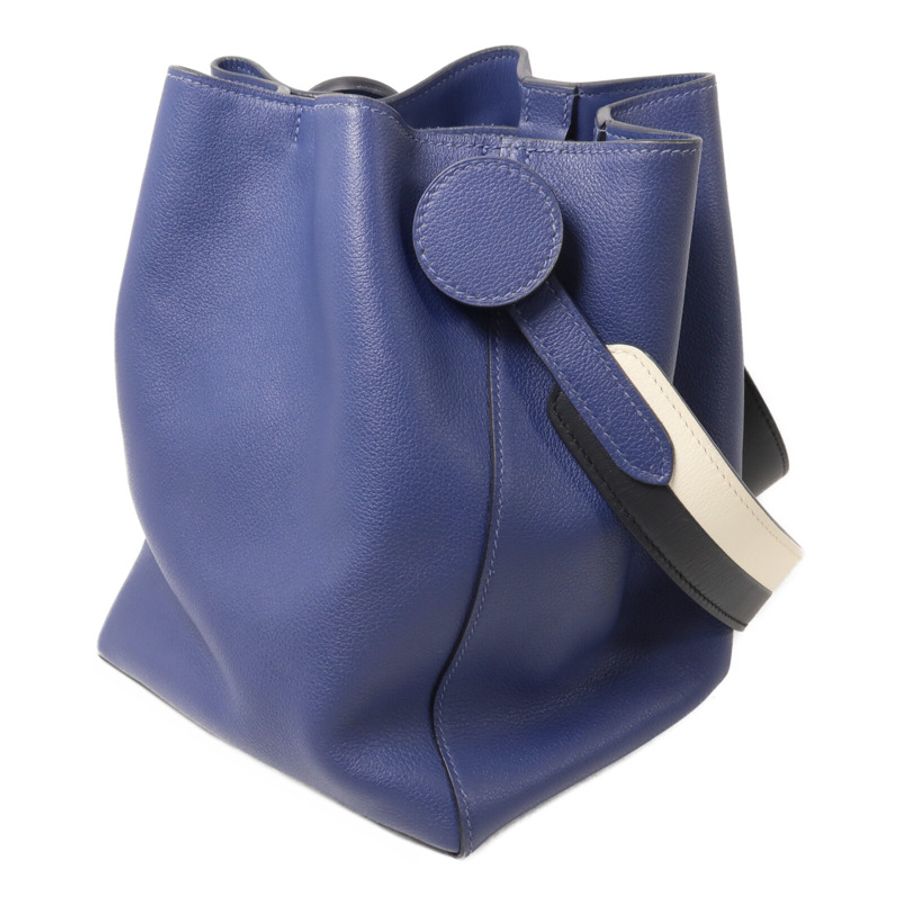 HERMES Evercolor皮革Licol 17肩背袋Bleu Brighton-2