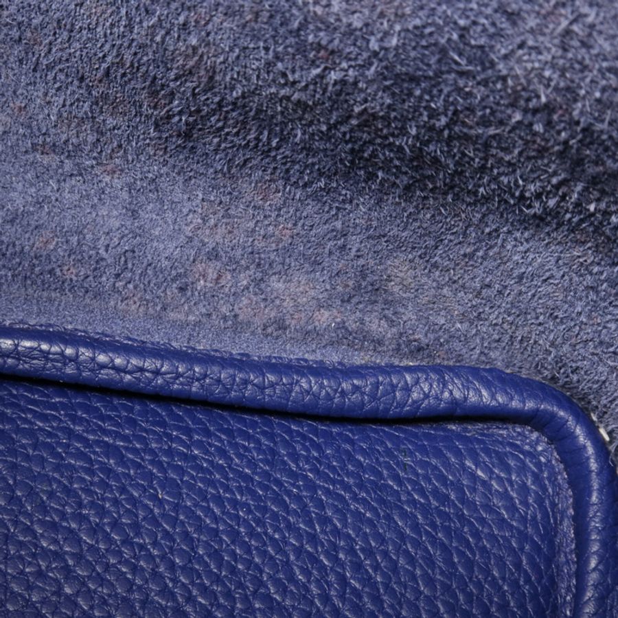 HERMES Clemence皮革Picotin PM手挽袋Bleu Saphir-15