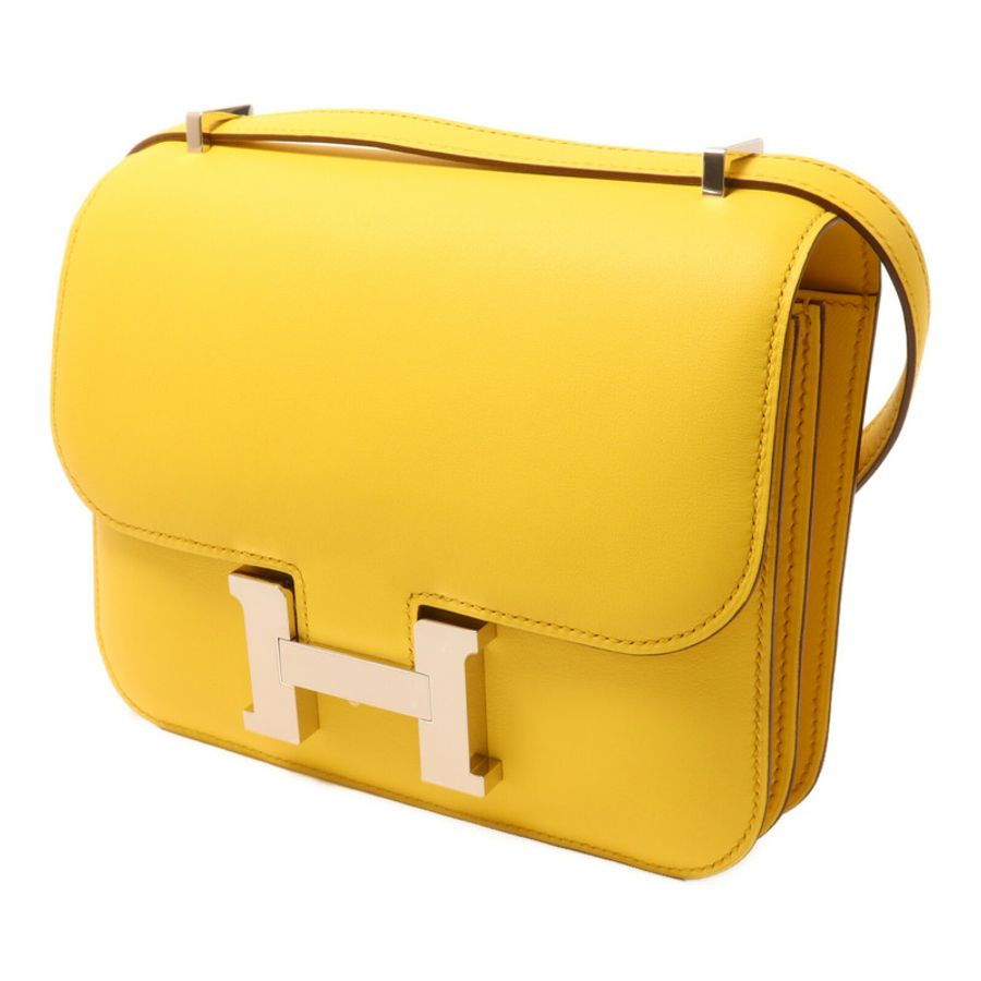 HERMES Swift皮革Constance Mini肩背袋Sun-2