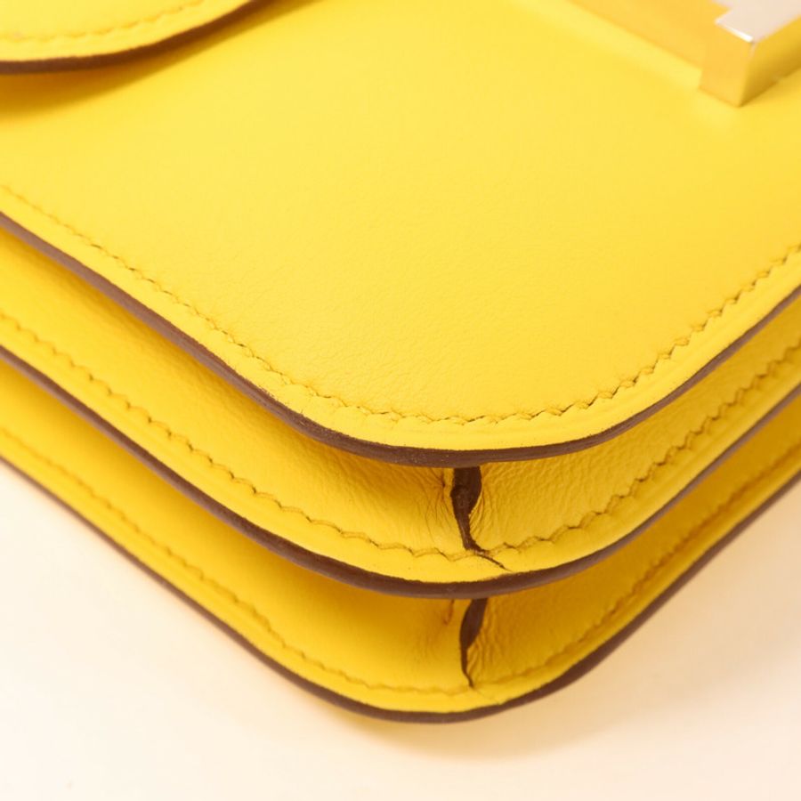 HERMES Swift皮革Constance Mini肩背袋Sun-10