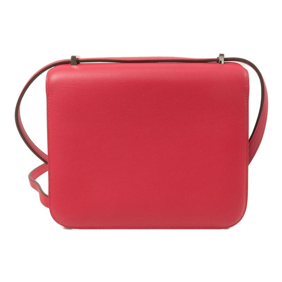 HERMES Swift皮革Constance Mini肩背袋Rose Extremt-2