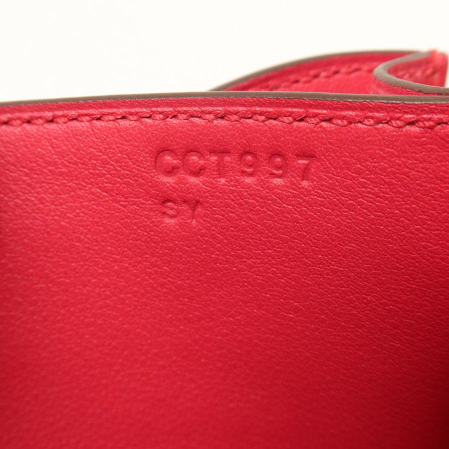HERMES Swift皮革Constance Mini肩背袋Rose Extremt-6