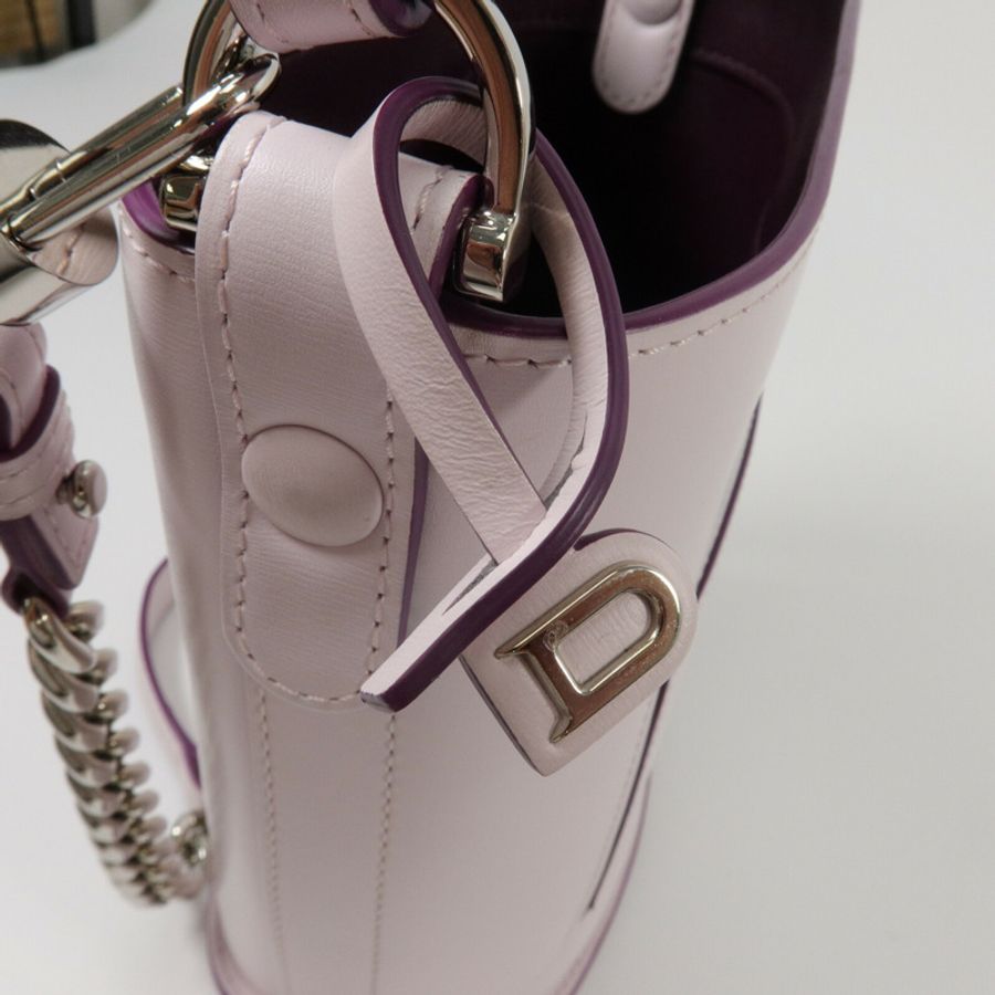 Delvaux 牛皮皮革Pin Mini Bucket鏈帶手挽肩背兩用袋-7