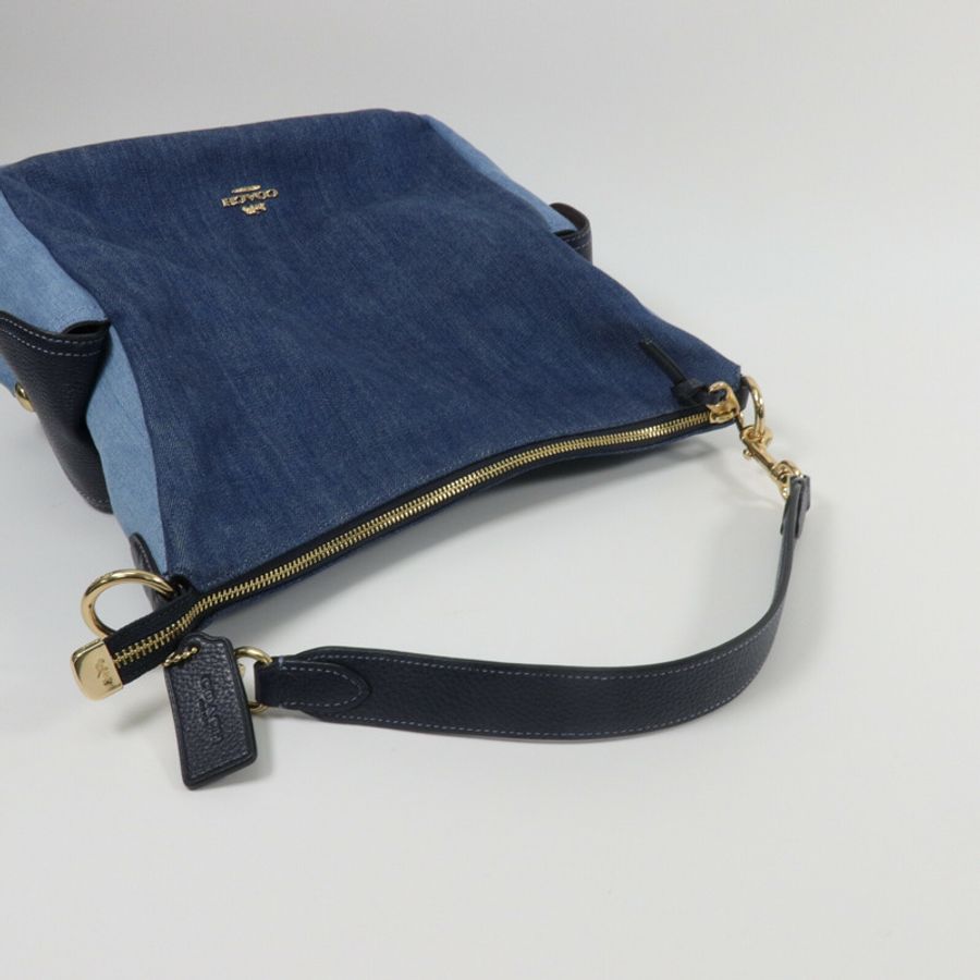 COACH 牛仔布Shoulder Bag手挽肩背兩用袋-9