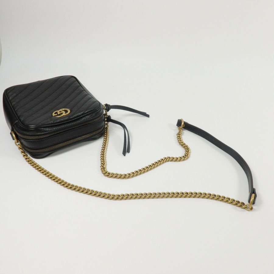 GUCCI 牛皮皮革GG Marmont肩背袋-9