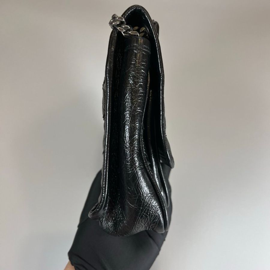 YSL 533037 黑銀NIKI BABY側肩包-2